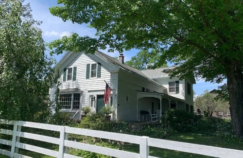 Greenville Casa | Historic Hudson Valley farmhouse with scenic barn and fire pit on a working farm