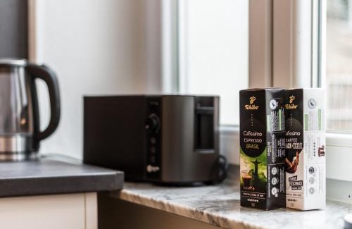 Wiesbaden Apartamento | Hochwertige Altbauwohnung im modernen Stil in Wiesbaden - Küche - Terrasse - WLAN - Zentral