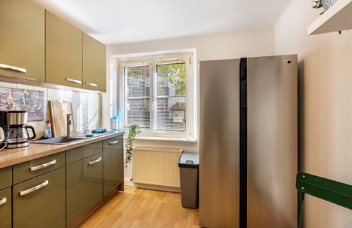 Espenhain Apartamento | Apartamento vacacional 'Terrassenwohnung' con terraza privada y Wi-Fi