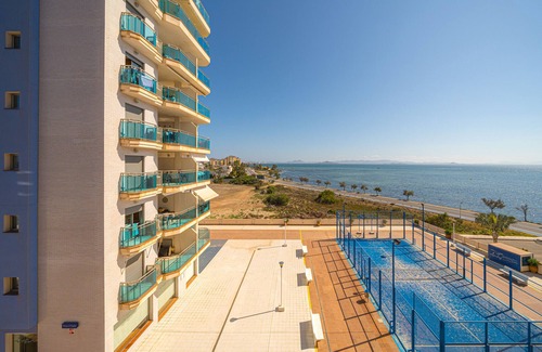 San Javier Apartamento | Apartamento vacacional "Urbanizacion Dos Playas" con vistas al mar, piscina compartida y Wi-Fi
