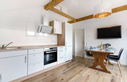 Leiselheim Apartamento | Apartamento 'Traube' con terraza comunitaria, jardín comunitario y Wi-Fi