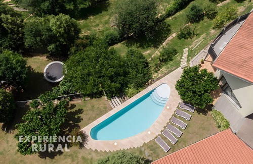Sant Joan les Fonts Casa | Casa de vacaciones 'D'Aiguanegra' con vistas a la montaña, Wi-Fi y aire acondicionado
