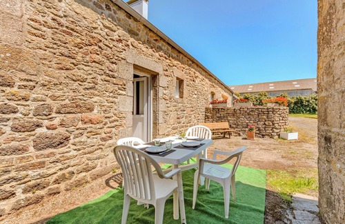 Porspoder Casa | Casa de vacaciones 'Le Gîte Bleu 2' con terraza privada y jardín compartido