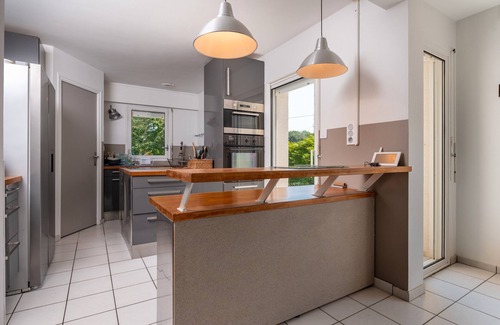 Kervignac Casa | Casa de vacaciones con piscina privada, terraza privada y Wi-Fi