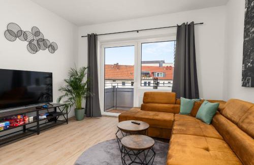 Bielefeld Apartamento | HOMELY-Apartment ManhattanART, Zentral, Parkplatz, Billard,PS4, Dart, Balkon