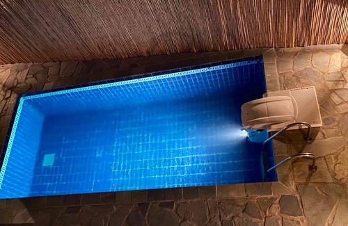 Loutra Villa | Homerez - Villa a 4 km de la playa para 6 pers. con piscina y jardín en Loutra