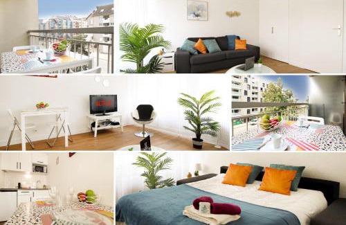 Ambilly Apartamento | HOMEY PURITY/NEW/Parking gratuit/Proche Tram/Aux portes de Genève