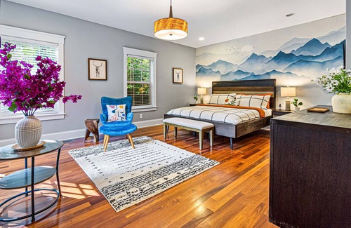 Fletcher Casa | Huge Asheville home with movie theater, fire pit, hot tub, game room!