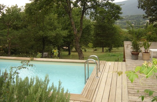 Dieulefit Cabaña | In Drôme Provencale studio swimming pool