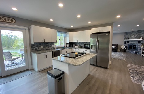 Cheboygan Casa | Inland Waterways Retreat! On Cheboygan River, inside Strawberry Island Canal!