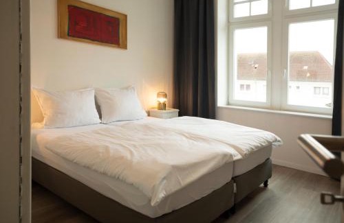 Dortmund Apartamento | JayBnB - Apartment direkt am Hafen mit Terrasse und UHD TV