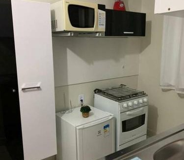 Vila Regina Apartamento | Kitnet202 centro, com linda vista janela, tv smart
