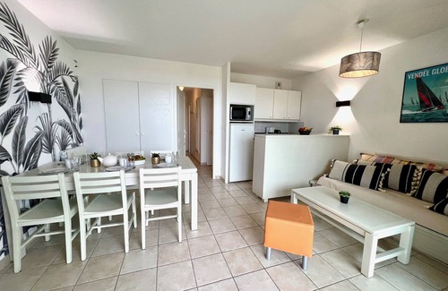 Chateau-d'Olonne Apartamento | L'Estran-Apartamento-Familiar-Baño privado con bañera-Vista al mar