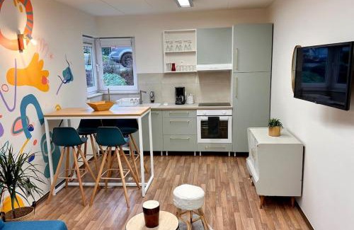 Baudour Apartamento | La fresque d'Héloïse - appartement 1 chambre 2 lits doubles