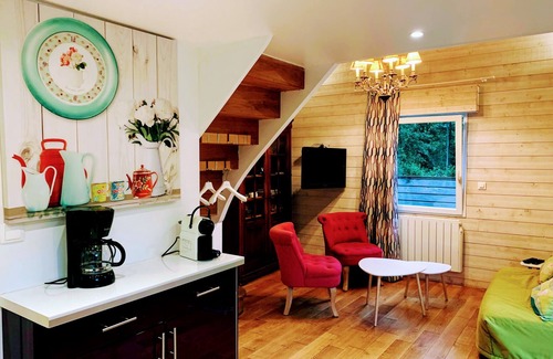 Tourville-en-Auge Cabaña | Gîte-Baño privado con bañera-Vista al campo-Deauville-Honfleur-Etang-