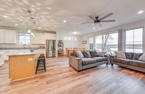 New Munster Casa | Lakefront Burlington Vacation Rental: Dock + Beach