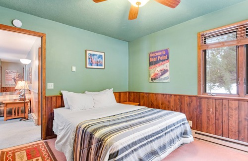 Three Lakes Cabina | Lakefront cabin with lake views, wood stove, hot tubs, heated pool, gym, golf
