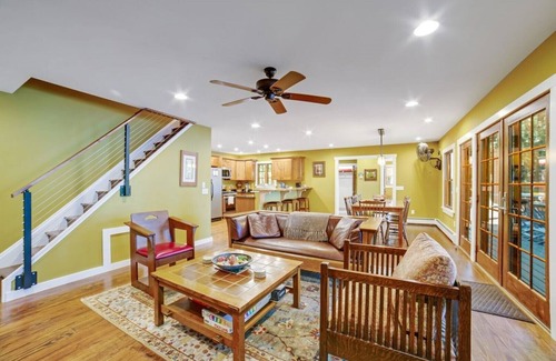 Chestertown Casa | Lakefront home steps away from a private, gentle sloping sandy beach & fire pit.