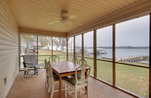 Cross Hill Casa | Lakefront House w/ Boat Ramp, Dock & Sunset Views!