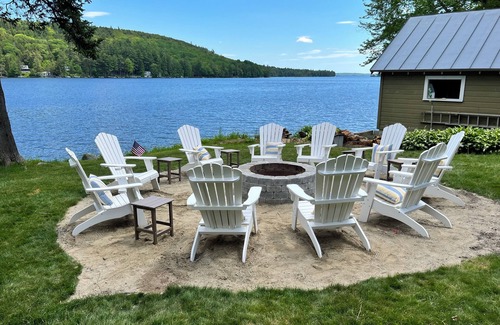 Rome Casa | Landmark 3 Camp Estate with Private Beach and Pier in Belgrade Lakes, Maine
