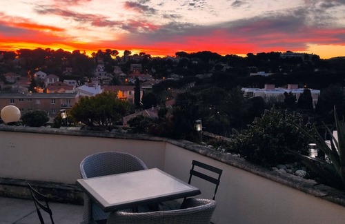 Carry-le-Rouet Apartamento | Large studio-apart luxury terrace sea view