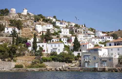 Hydra Casa | Encantadora casa de sal blanca, impresionantes vistas al mar y al atardecer. A 30 metros del mar