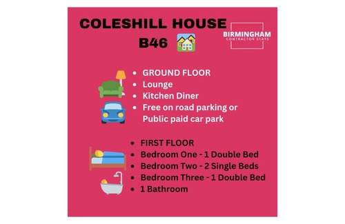 Coleshill Apartamento | LAST-MINUTE NEC Caravan Show Availability - 3 Bedrooms with 4 Separate Beds