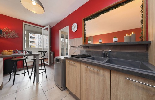 Royallieu Pompidou Apartamento | Le Cocon des Pros Quiet & fully equipped