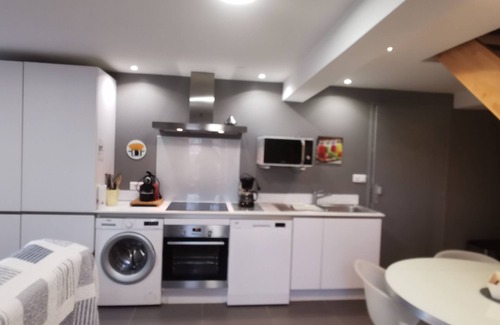 Mont-Dol Cabaña | Le Fournil-Gîte-Apartamento-Baño privado con bañera