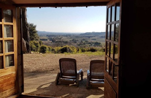 Villedieu Casa | Le Petit Paradis, casa de piedra, piscina, vista excepcional