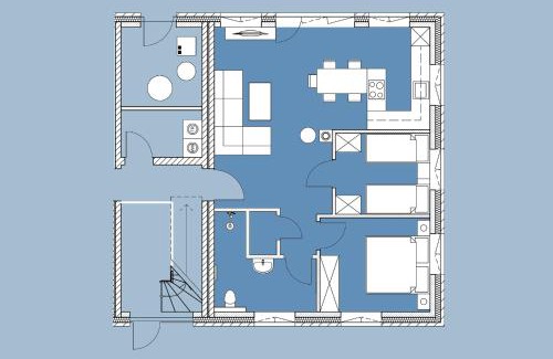Vollerwiek Apartamento | Leuchtfeuer, Ferienwohnung für 4 Personen - Erwachsene oder Kinder - in DE FEERJENHUSEN am Haubarg von Vollerwiek, Fertigstellung April 2020