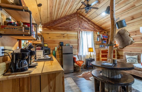Caddo Gap Cabina | Lil' Rustic Retreat w/Hot Tub Near Little Missouri Falls and Caddo River
