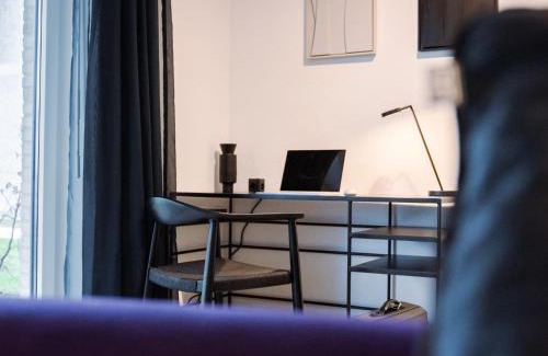 Lubbecke Apartamento | Lio Suite Deluxe Apartment Küche Terrasse Parken Netflix