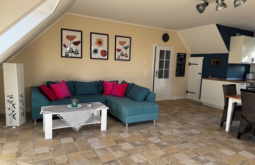 Nordholz Apartamento | Loft apartment directly behind the dyke in the middle of nature with a large roof terrace