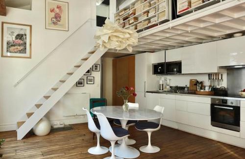 Quartier de la Folie-Mericourt Apartamento | Loft style condo 4 people in central and trendy Paris