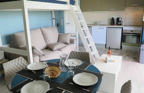 Vieux-Boucau-les-Bains Apartamento | Bonito apartamento para 3 personas con WIFI, piscina, TV y terraza