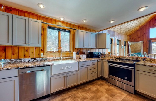 Harrison Casa | Lovely home on Crystal Lake with private dock, lake views, deck, & grill