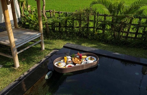 Kenderan Villa | Preciosa villa con piscina privada con vistas a los impresionantes arrozales