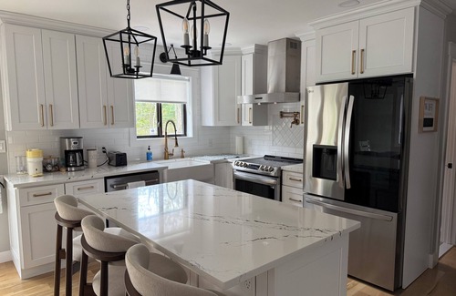 Tobyhanna Casa | Luxe 4BR Retreat w/ Large Hot Tub, Fire pit & Outdoor Oasis