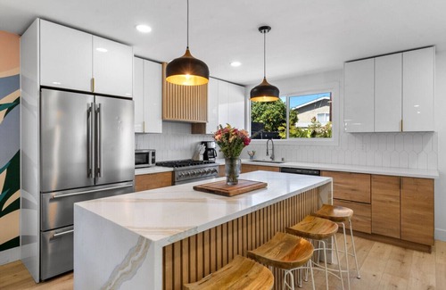 North Clairemont Casa | Luxe Modern Home w/Hot Tub, Huge Yard, & Fire Pit