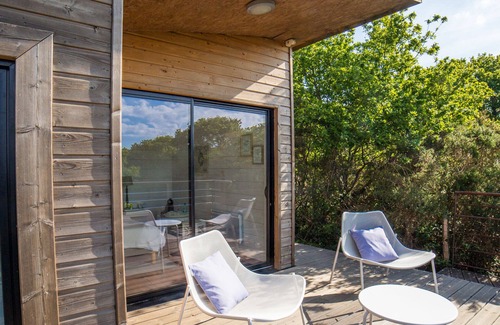 Pont-Aven Cabina | La Vision'air-Cabaña de madera-Panorámico-Baño privado con bañera-Vista del v...