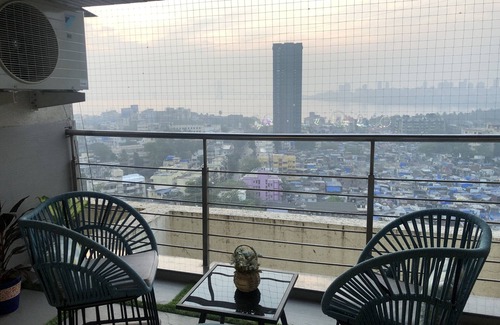 Mahim Apartamento | Lujoso apartamento con vistas al mar cerca de la iglesia Mahim, Hospital Raheja, 1BKC.