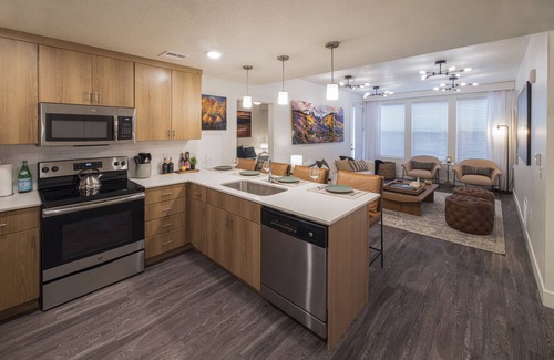 Downtown Salt Lake City Apartamento | Luxury Downtown 2 Bd 2 Ba Suite - Rooftop Terrace, Steps to Delta Center & More!
