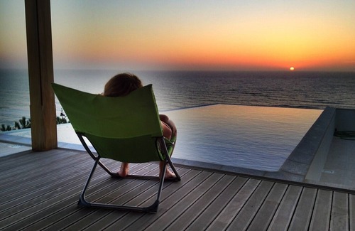 Falca Villa | Villa de lujo en la costa con piscina privada, terraza, vista al mar. Cerca de Nazaré