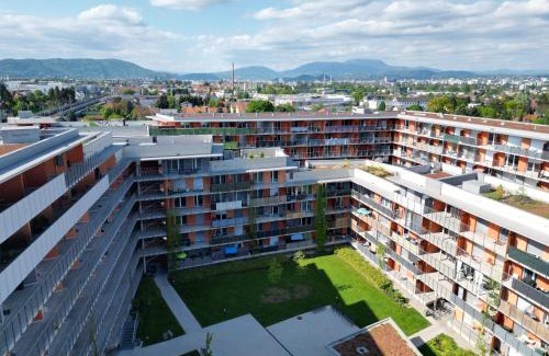 Graz Apartamento | Luxusapartment mit 40 qm Terrasse, E-Parkplatz und Parkplatz
