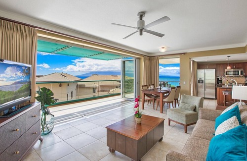 Kaanapali Condominio | Alquiler del resort en Maui: Hokulani 820 - Piso superior 2BR con vista al mar y a la montaña + Balcón X L