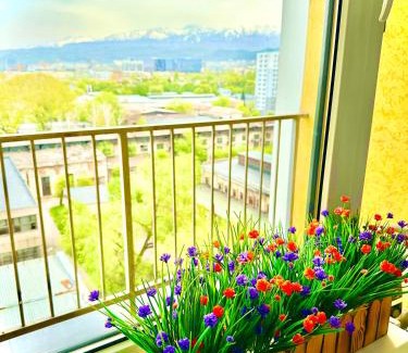 Almaty Apartamento | MEDINAHOTELKZ, # 70, вид на горы, до арбата 15 мин пешком, HALAL