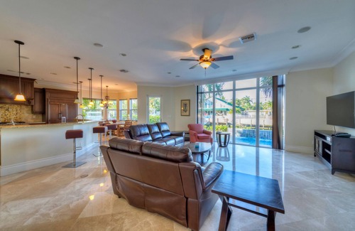 Beachway Estates Casa | Mediterranean 5 Bedroom Mansion on the water with pool and Hot Tub