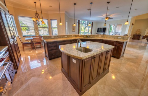 Beachway Estates Casa | Mediterranean 5 Bedroom Mansion on the water with pool and Hot Tub