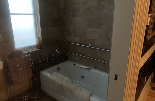 East Dubuque Casa | Merry Mansion - Habitación Garden con chimenea